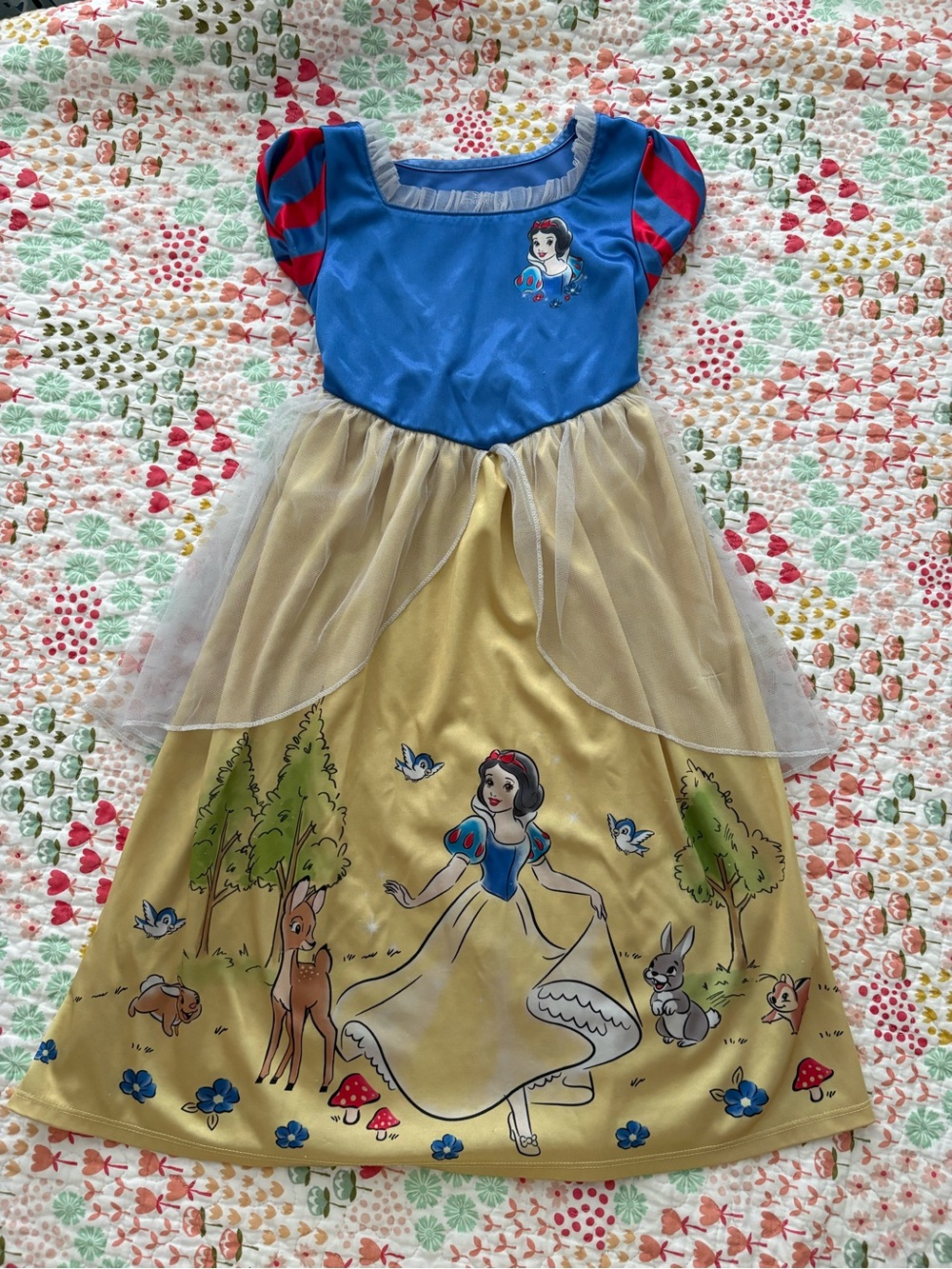 Disney Snow White NightGown - Blue, Yellow & Red Accents
